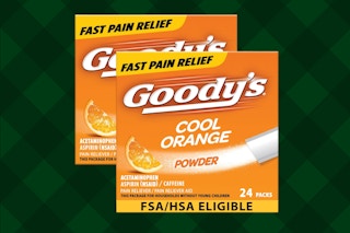 a pack of orange-flavored Goody's Headache Powder