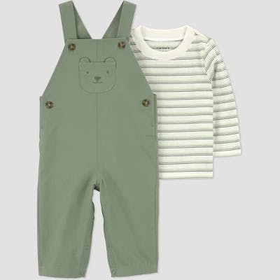 Baby Dino Striped Bodysuit Set