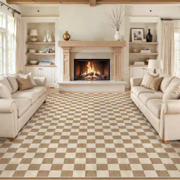 Checkered Washable Area Rug