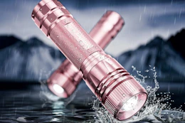 flashlights over water