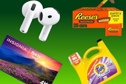 amazon items on a blue background