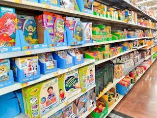 Crayola aisle at Walmart