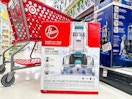 hoover smartwash carpet cleaning machine on target floor in front of cart