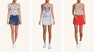 no boundaries denim skort