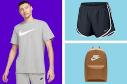 Nike Flash Sale at Macy’s: $16 Women’s Shorts, $18 Men's Tee, $22 Backpack card image
