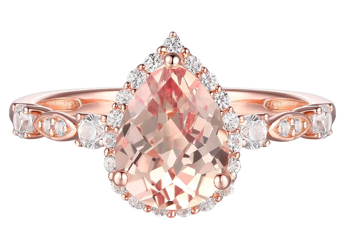 Pink Sapphire 14K Rose Gold Ring