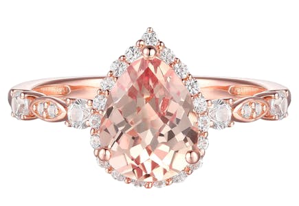 Pink Sapphire 14K Rose Gold Ring