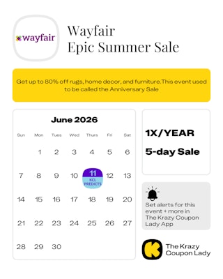 Wayfair Epic Summer Sale Dates 2026