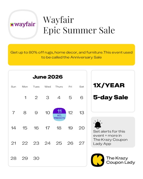 Wayfair Epic Summer Sale Dates 2026
