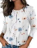 Women's 3/4 Sleeve Crew Neck Shirt