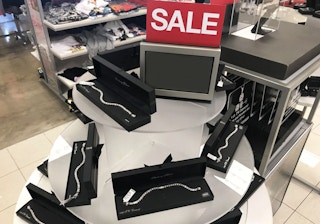 tennis bracelets on shelf in store at kohl's