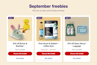 target circle 360 freebies for september