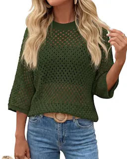 KIRUNDO Women's Crochet Top