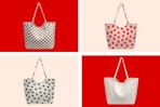 4 styles of corduroy tote bags