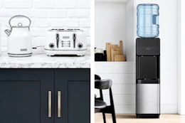 Appliances on sale at Target (tea kettle, toaster and water dispenser) 