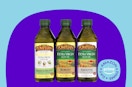 three bottles of olive oil