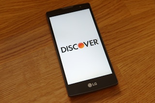 The Discover app pulled up on a smartphone