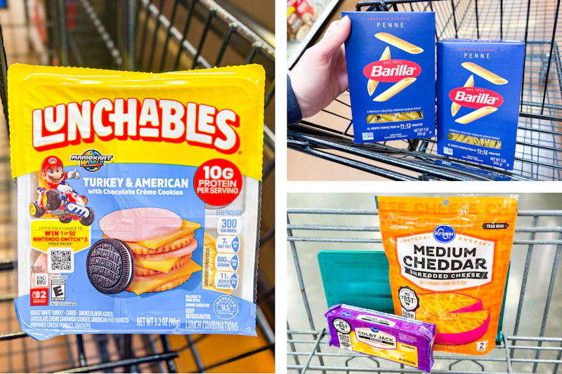 lunchables barilla kroger collage