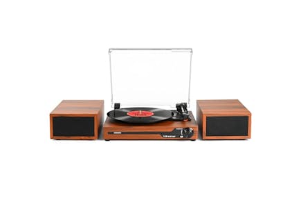 Vinyl Record Player With Speakers