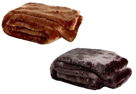 Faux Fur Throw