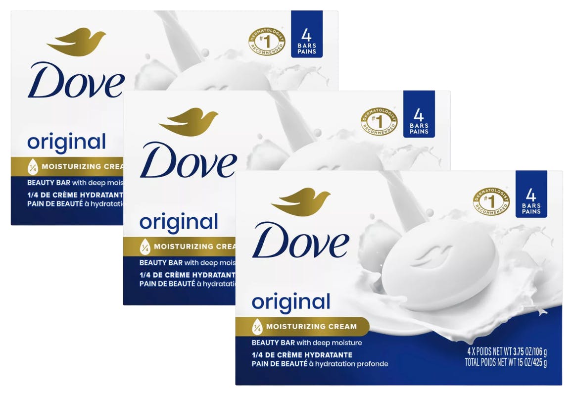 3 Dove Beauty Bar Soap Packs