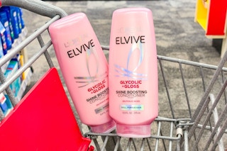 2 bottles of loreal elvive conditioner in a cart