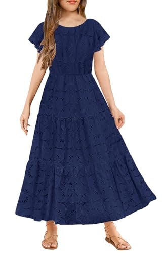 Kids' Vintage Floral Maxi Dress