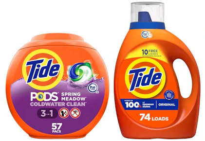2 Tide Detergents (131 Loads)