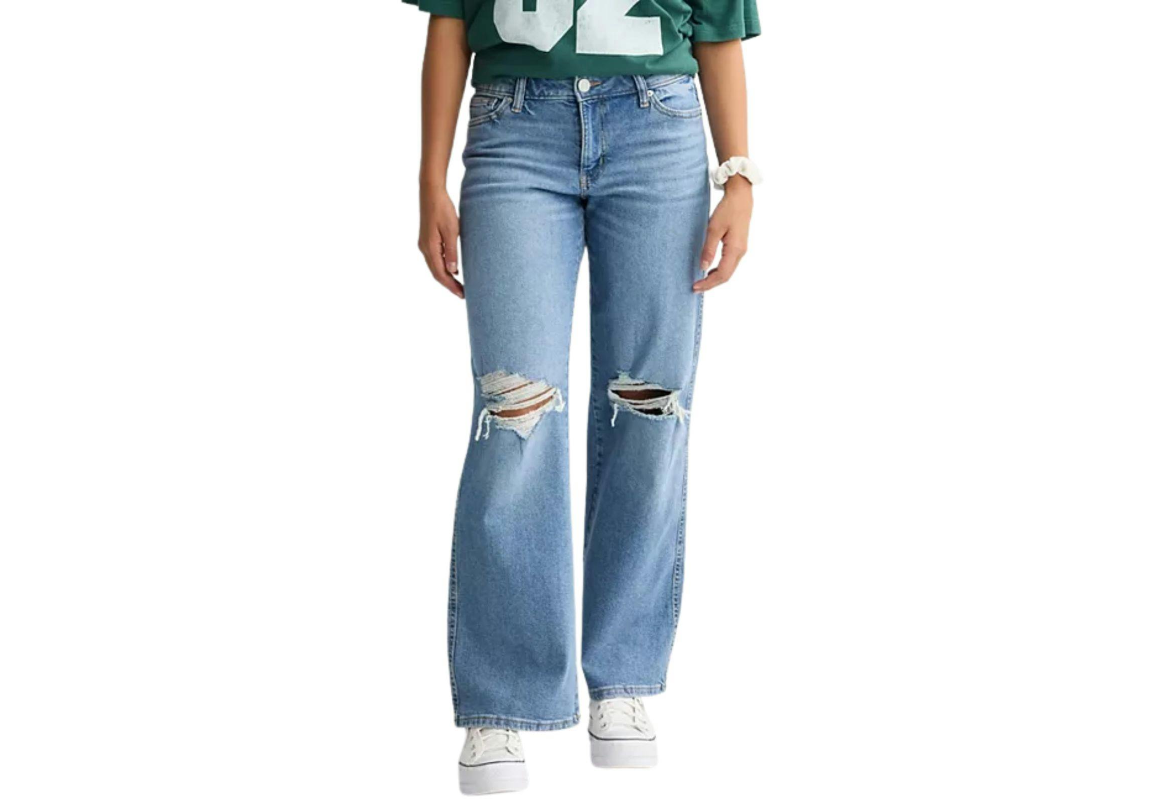 SO Women's Low Rise Baggy Jeans
