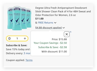 Degree Ultra Fresh Antiperspirant Deodorant