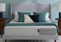 casper element mattress sitting on a bedframe