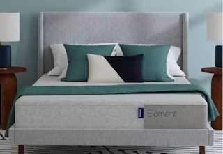 casper element mattress sitting on a bedframe
