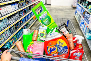 Walmart shopping haul using rebates from Ibotta, Fetch and P&G