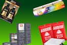 amazon items on a red background