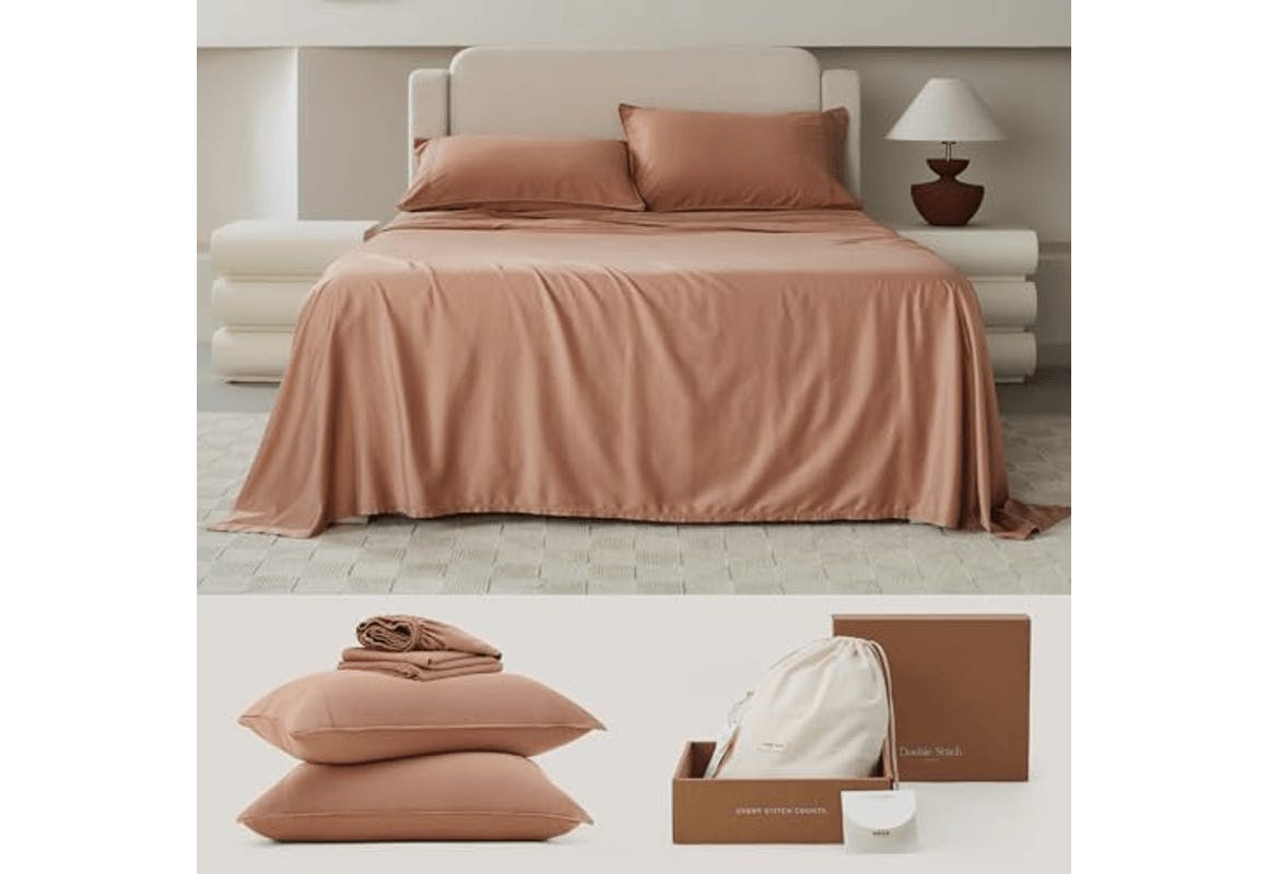 Bedsure Double-Stitch Sheet Set