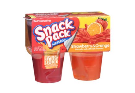 4 Snack Pack Gelatin Packs