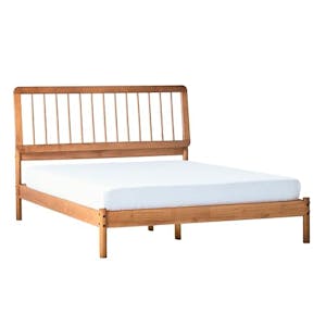 Queen Mid-Century Spindle Bedframe