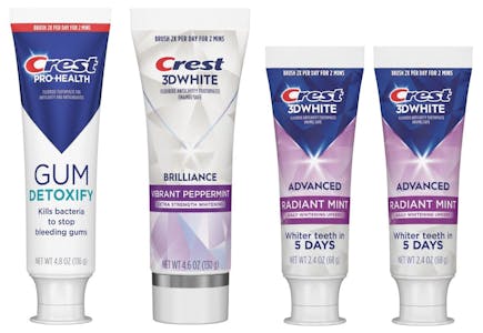 4 Crest Toothpastes