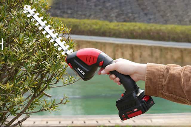 Cordless Rechargeable Grass and Hedge Trimmer, Just $54 on Amazon card image