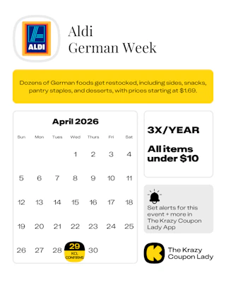 Aldi German Week start date in April 2026
