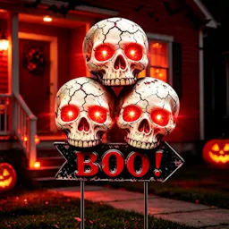 Solar Skull Halloween Decoration