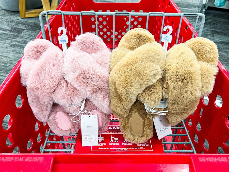 two pairs of auden crossband slippers in target cart