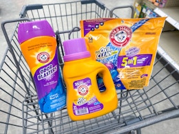 arm & hammer laundry care items in walgreens cart
