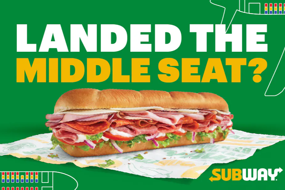 Subway Gives Free Subs to Middle-Seat Passengers on Jan. 27 - The Krazy ...