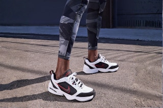 man wearing Nike shoes