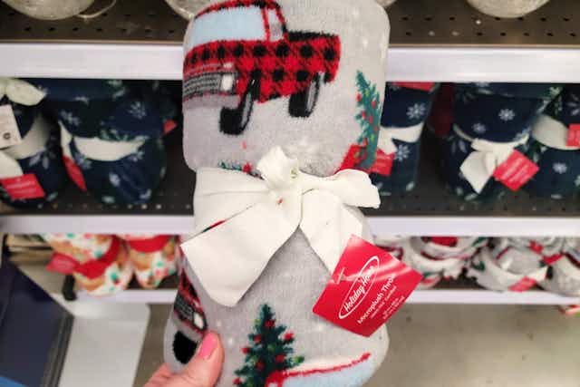Holiday Home Plush Throws, Only $4.99 at Kroger card image