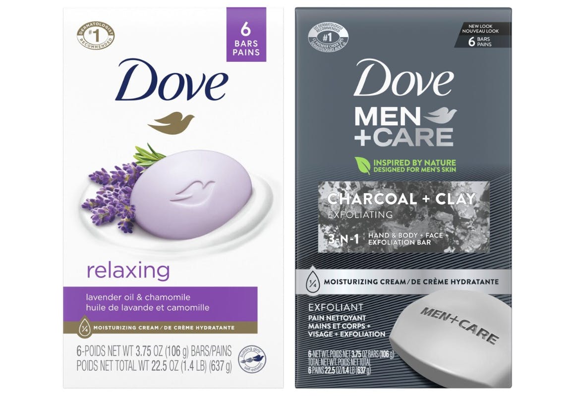 2 Dove Bar Soap Packs