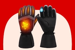 USB Heated Gloves, Rechargeable Heated Gloves for Men Women, Non-Slip & Waterproof Electric Heating Glove Washable