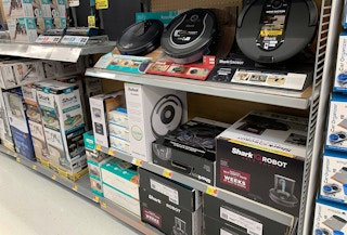 robotic vacuum section of walmart store