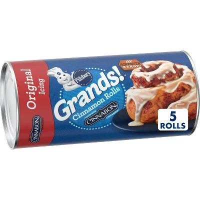 2 Pillsbury Grands! Cinnamon Rolls Tubes